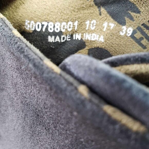 FLY London Suede Ruched Ankle Boots with Tie Detail Gray Women's Size 8 Wedge - Picture 8 of 9